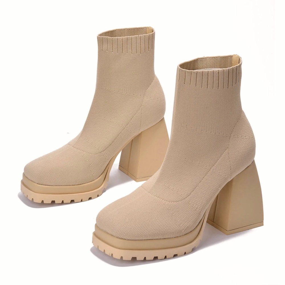 Beige Booties